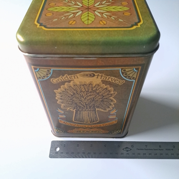Vintage Golden harvest flour tin Chein co 1977-78 lithograph advertisment tin - Picture 10 of 10